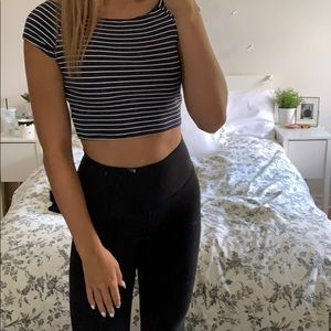 Stripped Brandy melville cropped t-shirt
